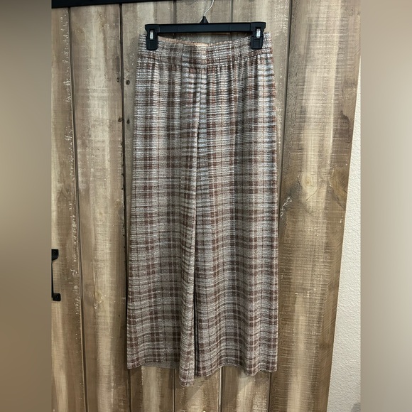 Alice + Olivia Elba Metallic Plaid Ankle Pant, S - Picture 12 of 14